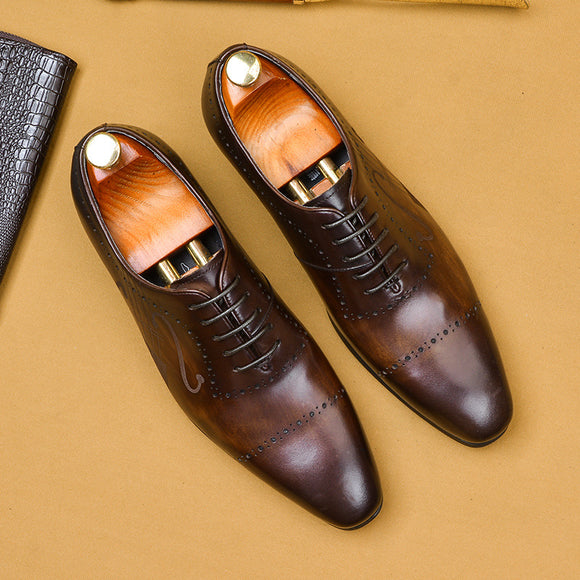 Zapatos Oxford de Cuero British Brock - Elegancia Casual para Profesionales