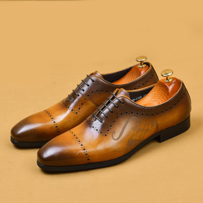Zapatos Oxford de Cuero British Brock - Elegancia Casual para Profesionales - Image 3