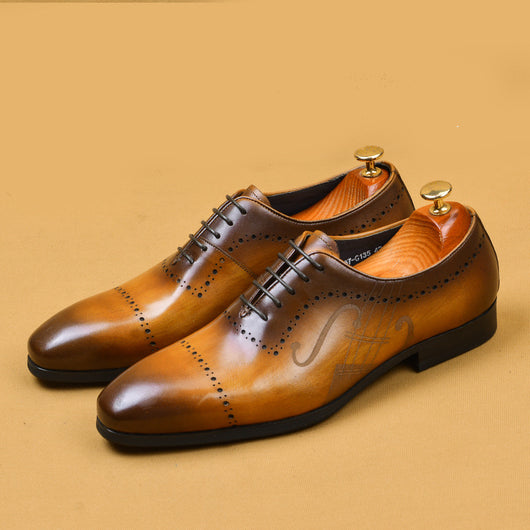 Zapatos Oxford de Cuero British Brock - Elegancia Casual para Profesionales - Image 3
