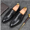 Men's Handmade Retro Leather Shoes - European Style Size 48
