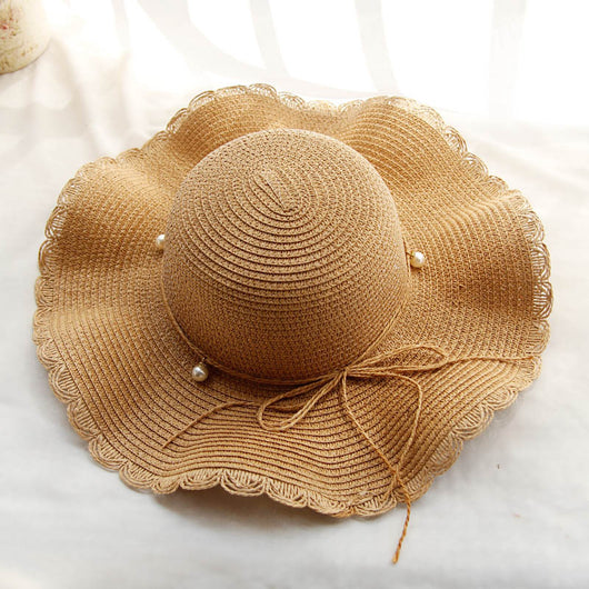 Sombrero de Paja Plegable con Ala Ancha para Mujer - Image 11