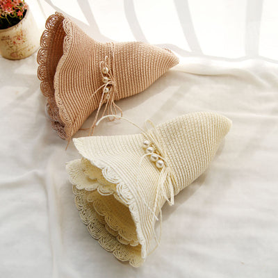 Sombrero de Paja Plegable con Ala Ancha para Mujer - Image 8