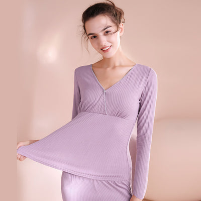 Pijama de Maternidad y Lactancia Ajustable - Pantalón Largo Otoño Postparto - Image 3