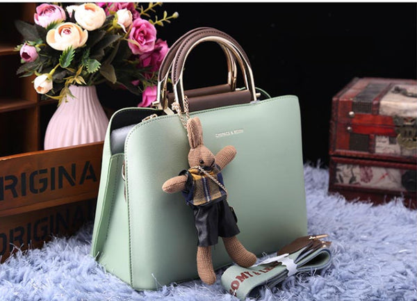 Bolsa de Cuero Auténtico para Mujer - Estilo Trendy Messenger Ejecutiva