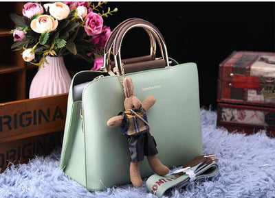 Bolsa de Cuero Auténtico para Mujer - Estilo Trendy Messenger Ejecutiva