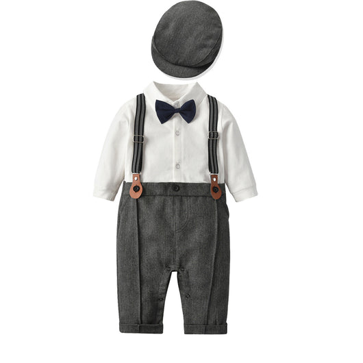 Traje Caballero Británico para Bebé - Conjunto Elegante con Chaleco y Gorro - Image 8