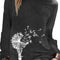Camiseta Casual Estampado Floral para Mujer