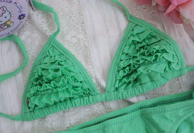 Traje de Baño Bikini con Volantes Múltiples para Niñas - Image 3