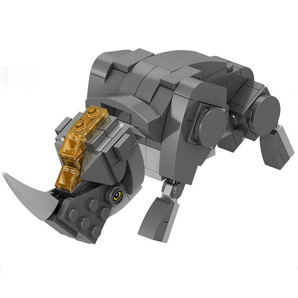 Bloques de Construcción Serie Animales - Rompecabezas 3D Trueno, Serpiente, Araña y Rinoceronte