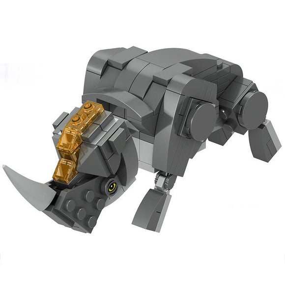 Bloques de Construcción Serie Animales - Rompecabezas 3D Trueno, Serpiente, Araña y Rinoceronte
