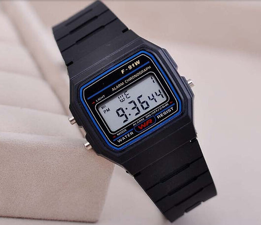 Reloj Digital Ultra Delgado Dorado y Plateado con LED F91W - Image 16