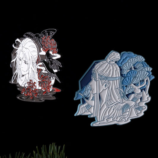 Insignia de Metal de Liderazgo Wei Wuxian y Lan Wangji - Colección Oficial Anime