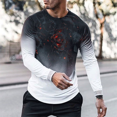 Playera Manga Larga Cuello V Elástica para Hombre - Image 6