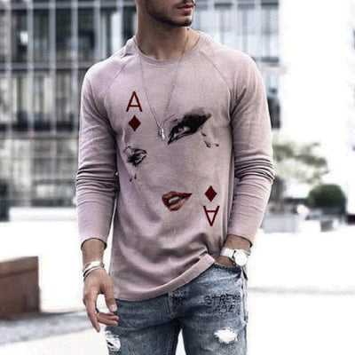 Playera Manga Larga Cuello V Elástica para Hombre - Image 4