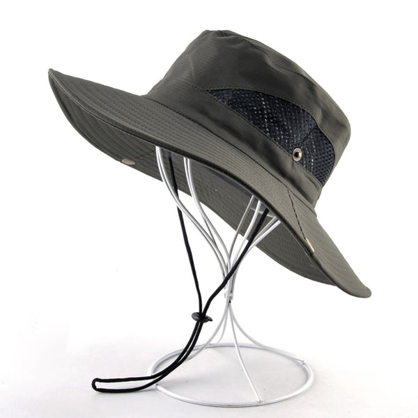 Sombrero Bucket Unisex de Ala Ancha con Protección UV para Pesca y Playa