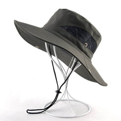 Sombrero Bucket Unisex de Ala Ancha con Protección UV para Pesca y Playa