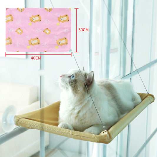 Cama Colgante con Ventosas para Gatos - Hamaca de Verano para Descanso
