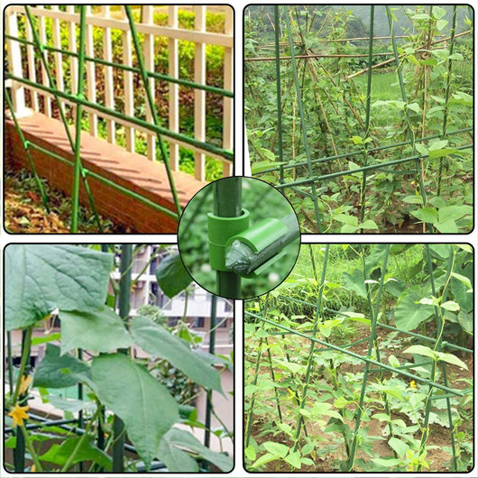 Enrejado de Jardín con Estructura de Acero Revestido para Plantas Trepadoras - Image 14