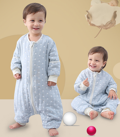 Saco de Dormir Bebé Primavera Verano Otoño - Pijama Desmontable Antipatadas Gasa - Image 7