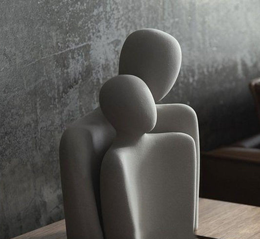 Decoración de Cerámica para Pareja - Arte Moderno para Hogar, Oficina y Dormitorio