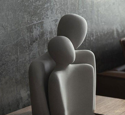 Decoración de Cerámica para Pareja - Arte Moderno para Hogar, Oficina y Dormitorio