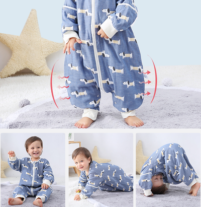 Saco de Dormir Bebé Primavera Verano Otoño - Pijama Desmontable Antipatadas Gasa - Image 11