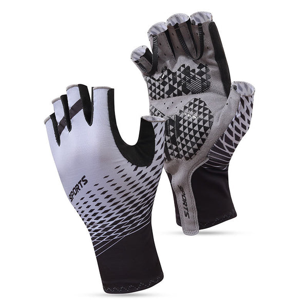 Guantes de Ciclismo de Medio Dedo, Antideslizantes y Transpirables con Protección Solar
