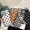 Funda para Teléfono Lunares Blanco y Negro con Diseño Romántico