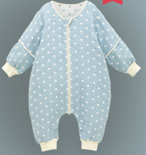 Saco de Dormir Bebé Primavera Verano Otoño - Pijama Desmontable Antipatadas Gasa - Image 5