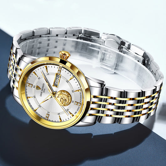 Reloj Mecánico Automático Fish Leap Longmen con Doble Calendario e Impermeabilidad - Image 12