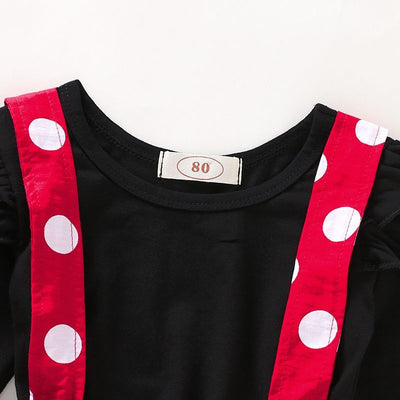 Conjunto de Verano para Niña: Blusa Manga Volante + Falda Tirantes Lunares - Image 15