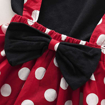 Conjunto de Verano para Niña: Blusa Manga Volante + Falda Tirantes Lunares - Image 5