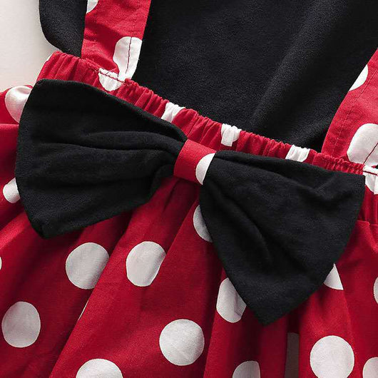 Conjunto de Verano para Niña: Blusa Manga Volante + Falda Tirantes Lunares - Image 5