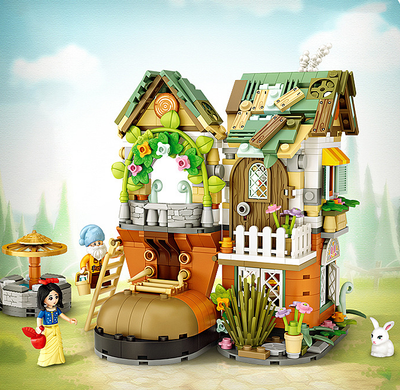 Bloques de Construcción Casa Navideña - Juguete Educativo Puzzle Creativo - Image 7