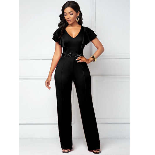 Jumpsuit Casual Elegante de Manga Larga con Escote en V para Mujer - Image 17