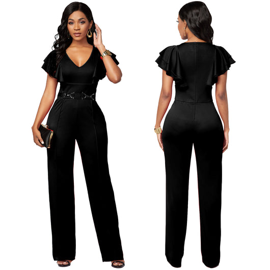 Jumpsuit Casual Elegante de Manga Larga con Escote en V para Mujer - Image 13