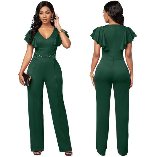 Jumpsuit Casual Elegante de Manga Larga con Escote en V para Mujer - Image 15