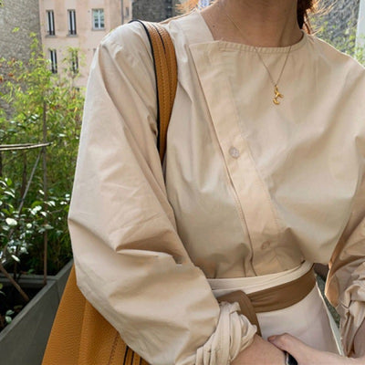 Camisa Suelta Casual Otoño con Diseño Biselado - Manga Larga Elegante para Mujer - Image 6