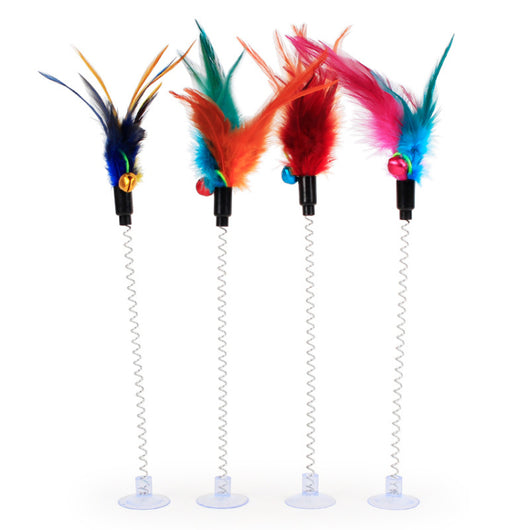 Juguete Interactivo para Gatos con Pluma y Resorte - Image 20