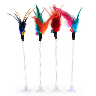 Juguete Interactivo para Gatos con Pluma y Resorte - Image 6