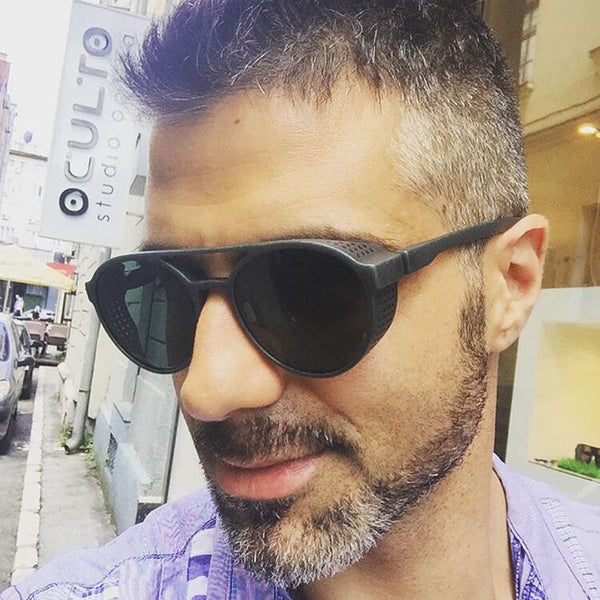 Gafas de Sol Punk Clásicas para Hombre - Diseño Vintage con Protección UV400