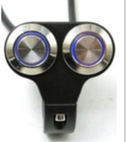 Interruptor de Manillar para Moto con Ojo de Ángel y Luz LED - Image 4