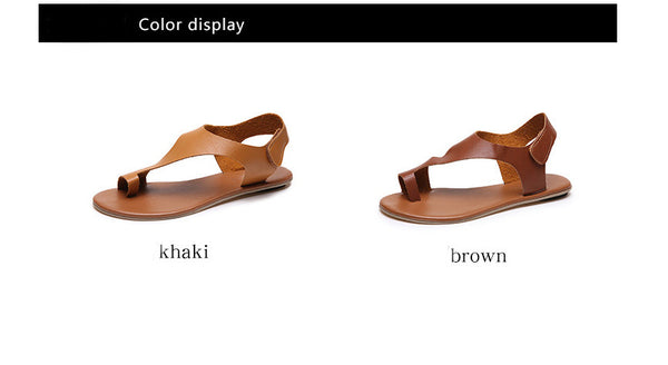 Sandalias Planas Velcro Estilo Europeo para Mujer - Cómodas y Versátiles