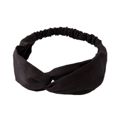 Diadema Ancha con Nudo Cruzado y Flor de Tela - Image 8