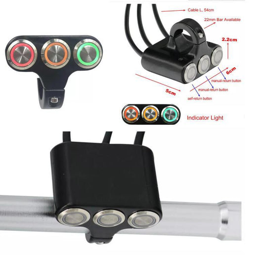 Interruptor Universal de Luces de Emergencia para Motocicleta - Image 5
