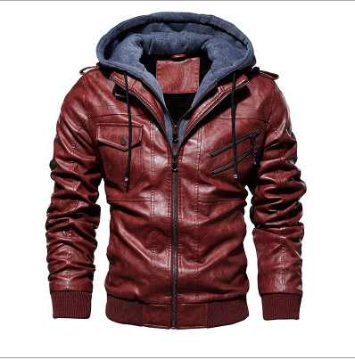 Chaqueta de Cuero Negro Slim Fit para Hombre - Abrigo de Otoño con Cierre - Image 4