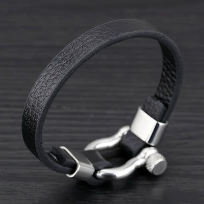 Pulsera de Cuero con Hebilla Acero Inoxidable - Estilo Náutico Surfer - Image 5