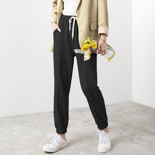 Pantalones Grises Sueltos de Pierna Ancha para Mujer - Estilo Urbano Verano - Image 2