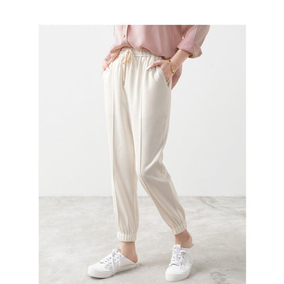 Pantalones Grises Sueltos de Pierna Ancha para Mujer - Estilo Urbano Verano - Image 4