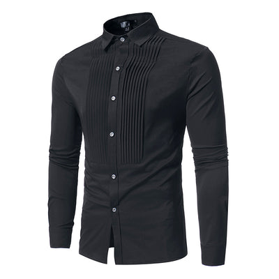 Camisa de Esmoquin Azul Royal Slim Fit para Hombre - Elegancia Ejecutiva - Image 10
